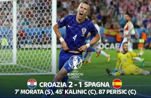 La gioia di Ivan Perišić dopo il gol del vantaggio croato